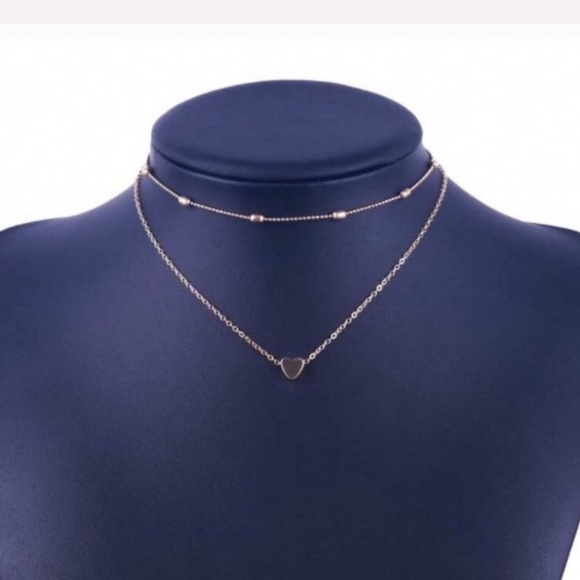 Golden Threads Jewelry - NWT Silver 2 Layer Heart Choker